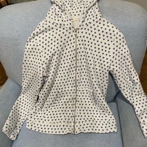 Roller Rabbit Hearts Harley Zip Up Hoody size M